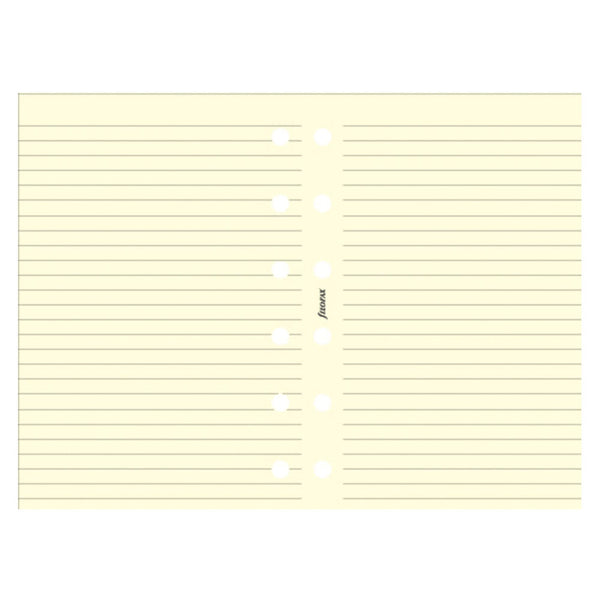 Filofax Pocket Ruled Notepaper Refill 20pk (Cotton Cream)