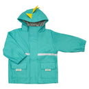 Silly Billyz Waterproof Jacket with Dino Hood (Aqua)