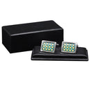 Spot Button Cufflinks (Blue/White)