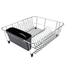 D.Line Large Dish Drainer Chrome/PVC med Caddy