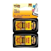 Post-It Yellow Sign Here Flags (25x43mm)