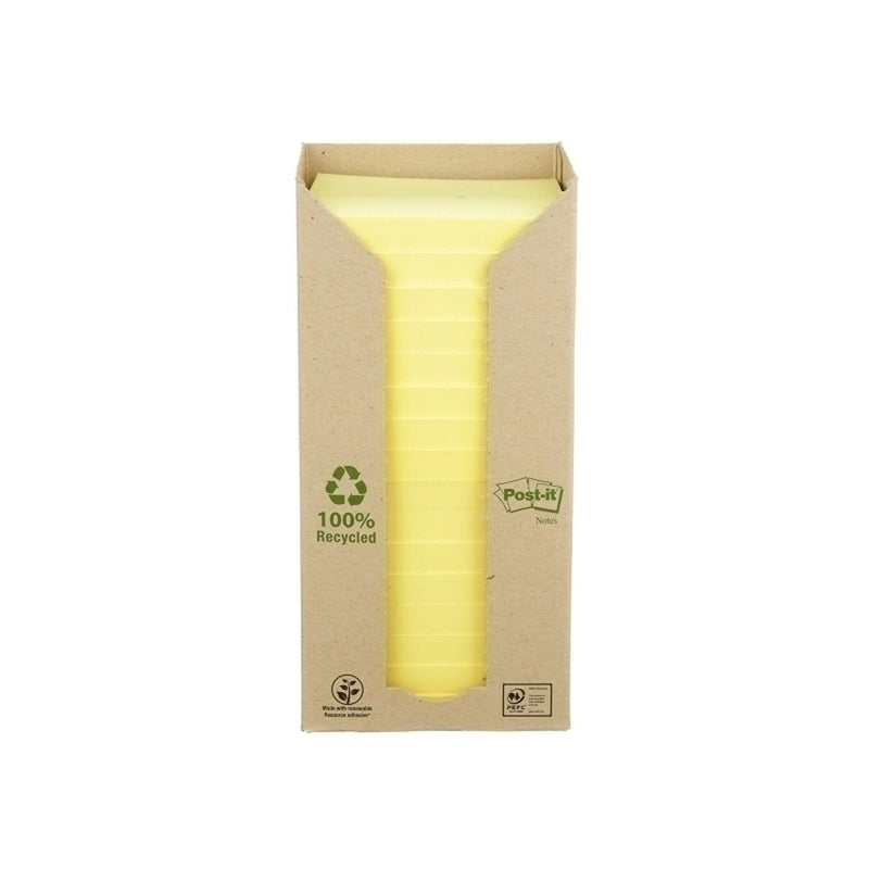 Post-It-recycelte Notizen Kanarischer Gelb 16pk