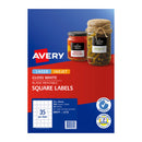 Avery Glossy Square Labels 350pk (White)