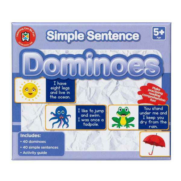 Simple Sentence Dominoes Educational Game