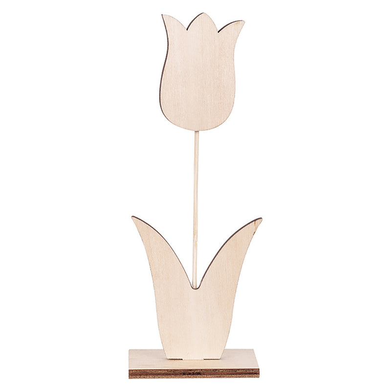 Wooden Tulip on Stand 10pcs