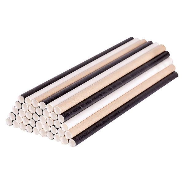 ECO Basic Paper Straws 250pcs (8mmx19.7cm)