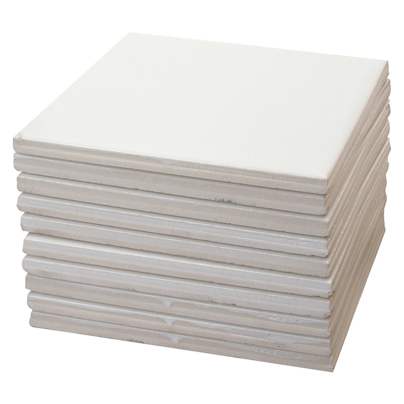Glazed Tile 97mm 10pk (White)