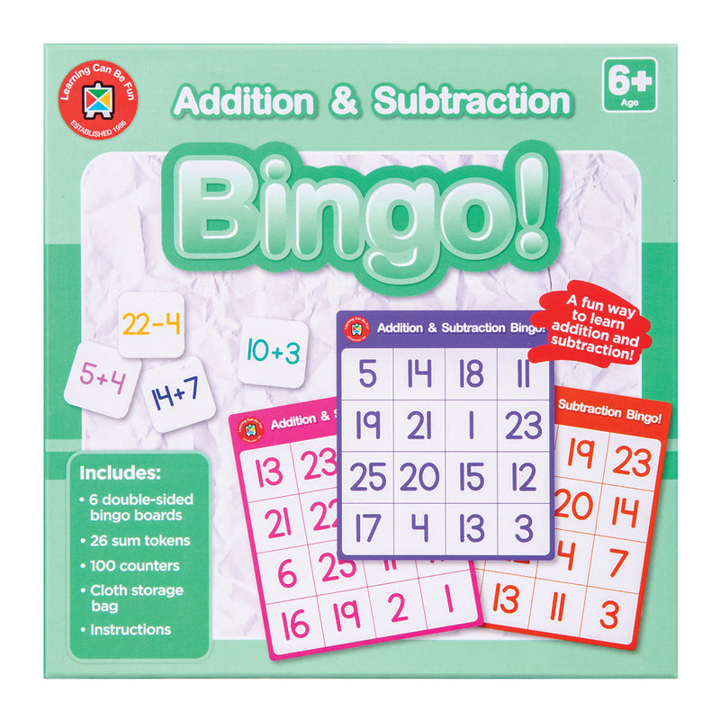 Addition and Subtraction Bingo Math Game