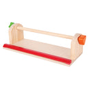 Wooden Paper Roll Dispenser with Roll