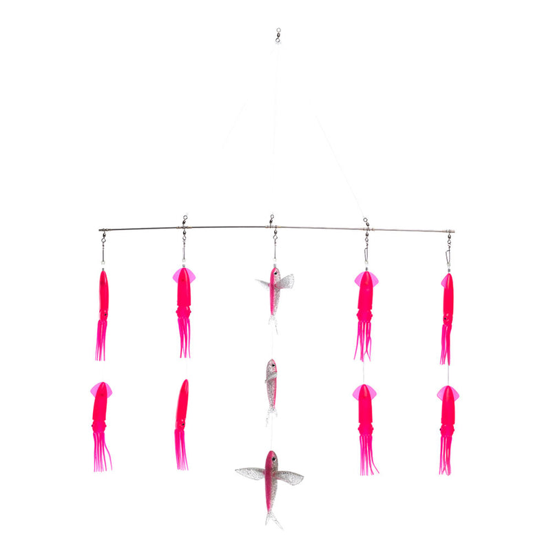  Teaser-Bar mit 8 Tintenfischen und 3 Vögeln, 90 cm