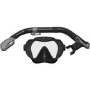 Infinity Adult Dry-Top Mask & Snorkel Set (Black)