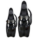 Challenger Adult Silicone Mask, Snorkel & Fin Set (Black)