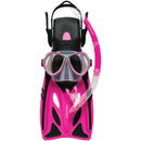 Crystal Junior Silicone Mask, Snorkel & Fin Set (Pink)