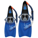 Bali Silicone Mask, Snorkel & Fin Set (Blue)
