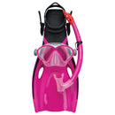 Comet Junior Silitex Mask, Snorkel & Fin Set (Pink)