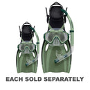 Oasis Adult Silitex Mask, Snorkel & Fin Set (Olive Green)