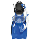 Horizon Junior Dry Silicone Mask, Snorkel & Fin Set (Blue)