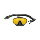 Abyss Adult Dry-Top Mask & Snorkel Set (Black)