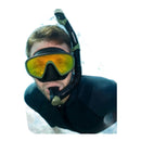 Abyss Adult Dry-Top Mask & Snorkel Set (Black)
