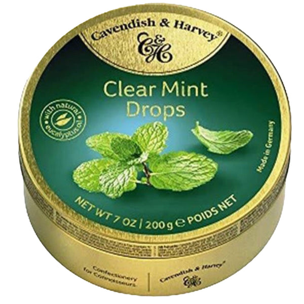 Cavendish & Harvey Clear Mint Drops (10pcs/Tin)