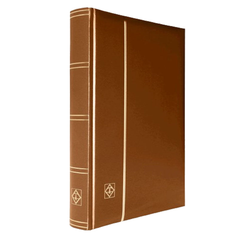 Pehmustettu keinonahka A4 StockBook w/ 64 mustalla sivulla