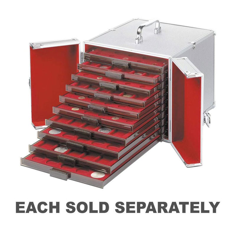 Leuchtturm MB Coin Box Aluminum Cargo Case (Slvr/Red)