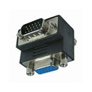 VGA -pistoke pistorasiaan 90 asteen sovitin