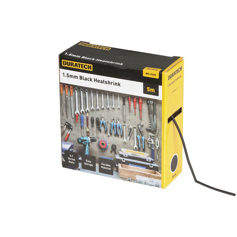 2: 1 HeatShrink -letku 5m (musta)