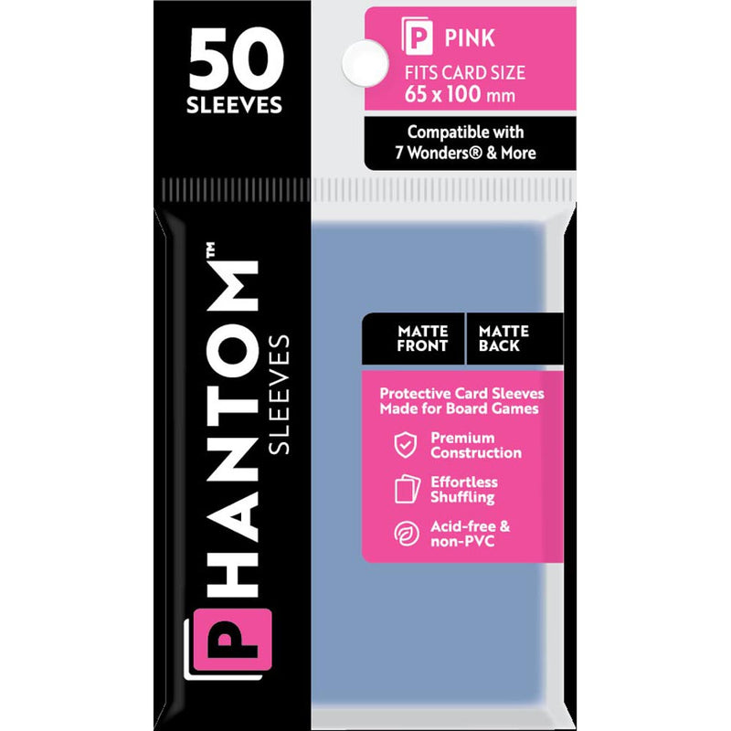 Vaaleanpunaiset fantomiholkit 50kpl (65x100mm)