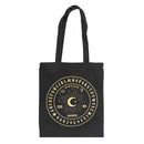 Round Black and Gold Talking Board Polycotton Tote Bag