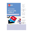 Avery rektangulär laseretikett 160 st (64x24mm)