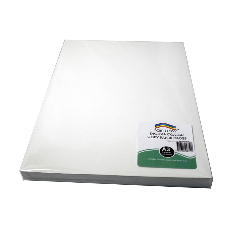 Rainbow 250GSM Gloss Digital Copy Paper 100pk (vit)