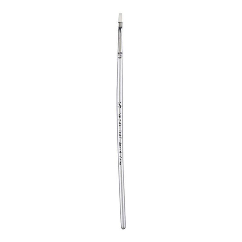 Jasart Taklon Short Flat Brush (White)