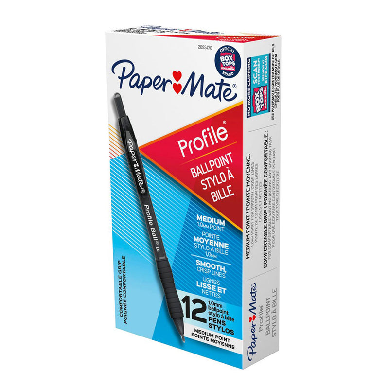 Papermate -profiili sisäänvedettävä kynä 1,0 mm 12kpl