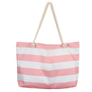 Retro Stripe Beach Bag w/ sisempi vetoketju (70x42x15cm)