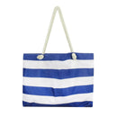 Retro Stripe Beach Bag w/ sisempi vetoketju (70x42x15cm)