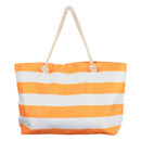 Retro Stripe Beach Bag w/ sisempi vetoketju (70x42x15cm)