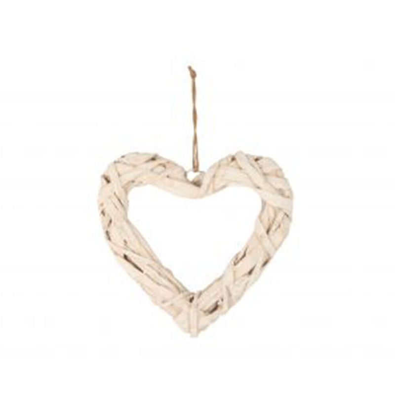 Duke Wrapped Rattan Heart Wanddekoration