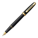 Prelude Black Matte/22ct Gold Plated Pen
