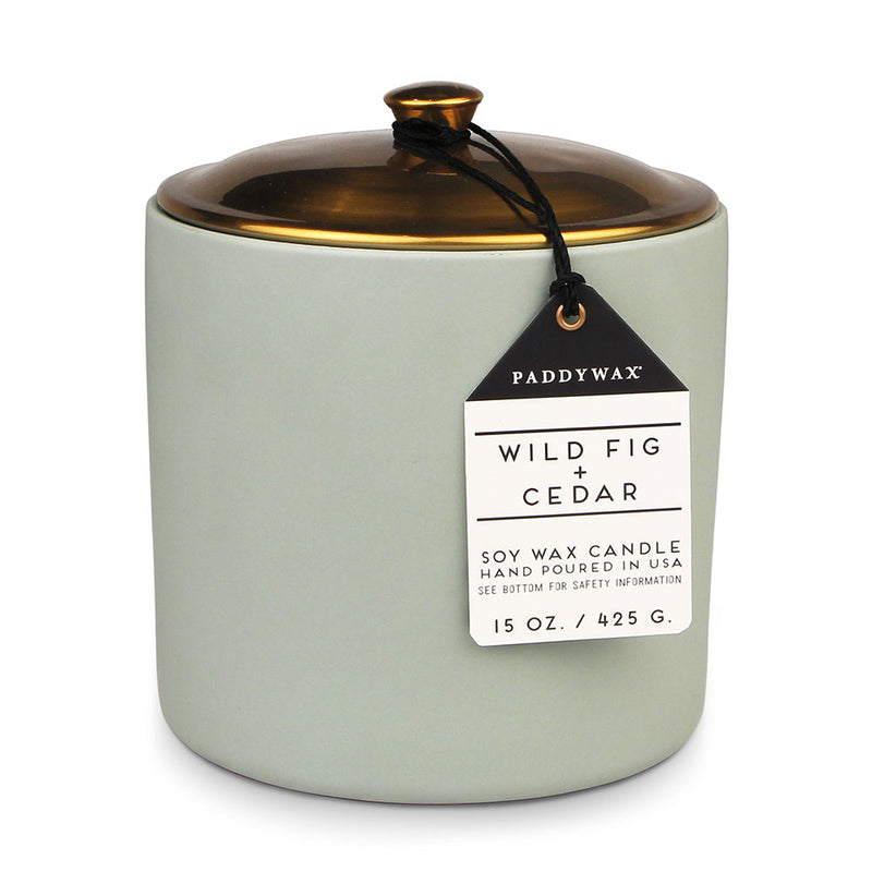 Hygge Wild Fig &amp; Cedar Kerze aus Keramik (Salbei)