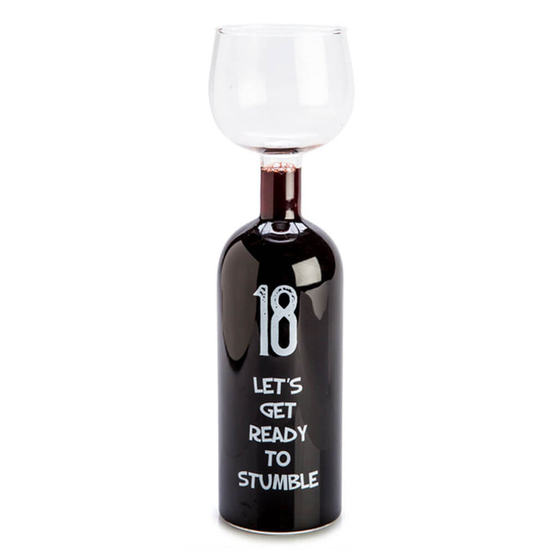 Alles Gute zum Geburtstag Weinflasche Glas