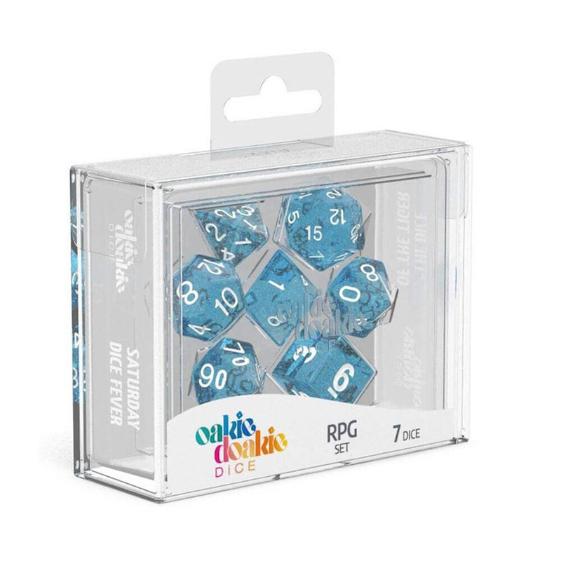 Oakie Doakie RPG Set gesprenkelte Würfel 7tlg