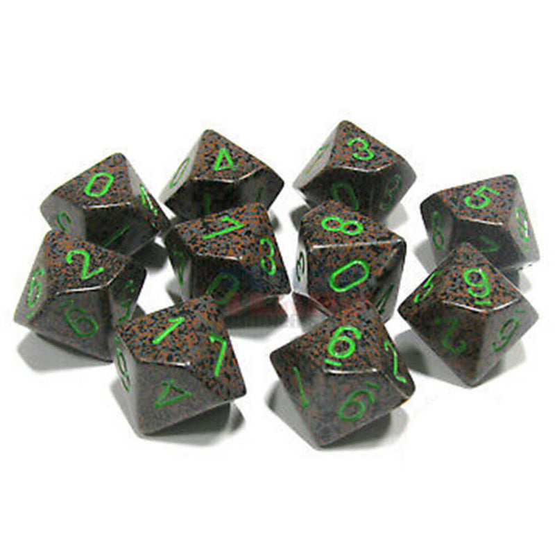 Chessex D10 Polyeder 10-teiliges gesprenkeltes Set