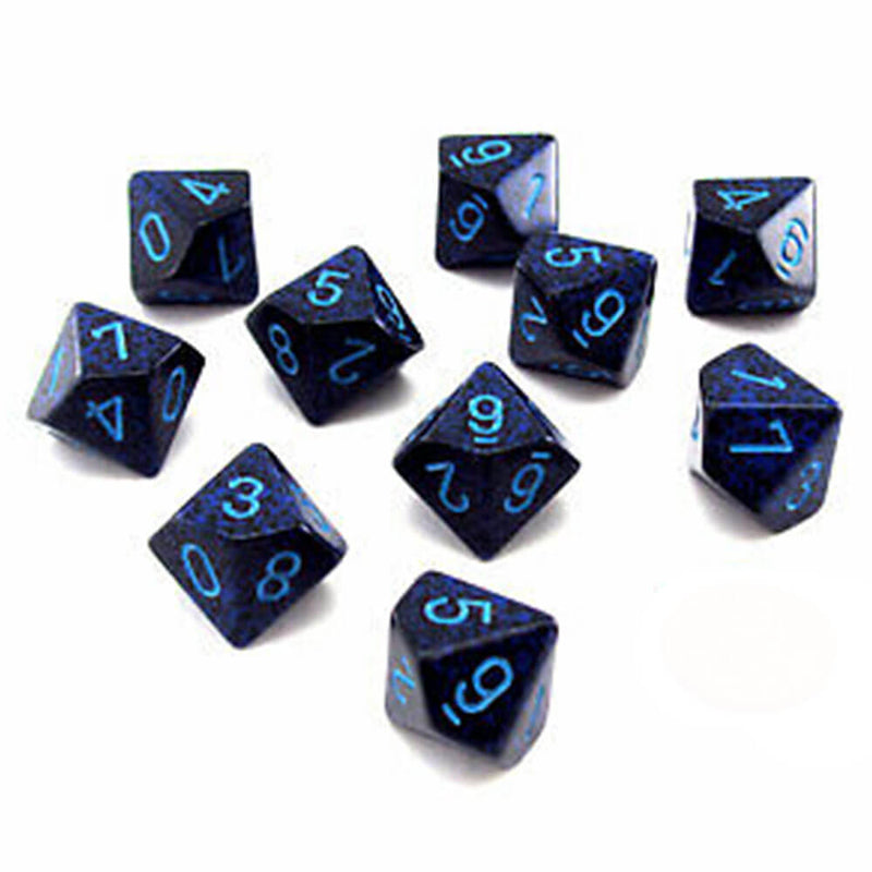 Chessex D10 Polyeder 10-teiliges gesprenkeltes Set