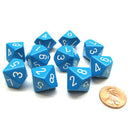 Chessex D10 Polyeder 10-teiliges undurchsichtiges Set