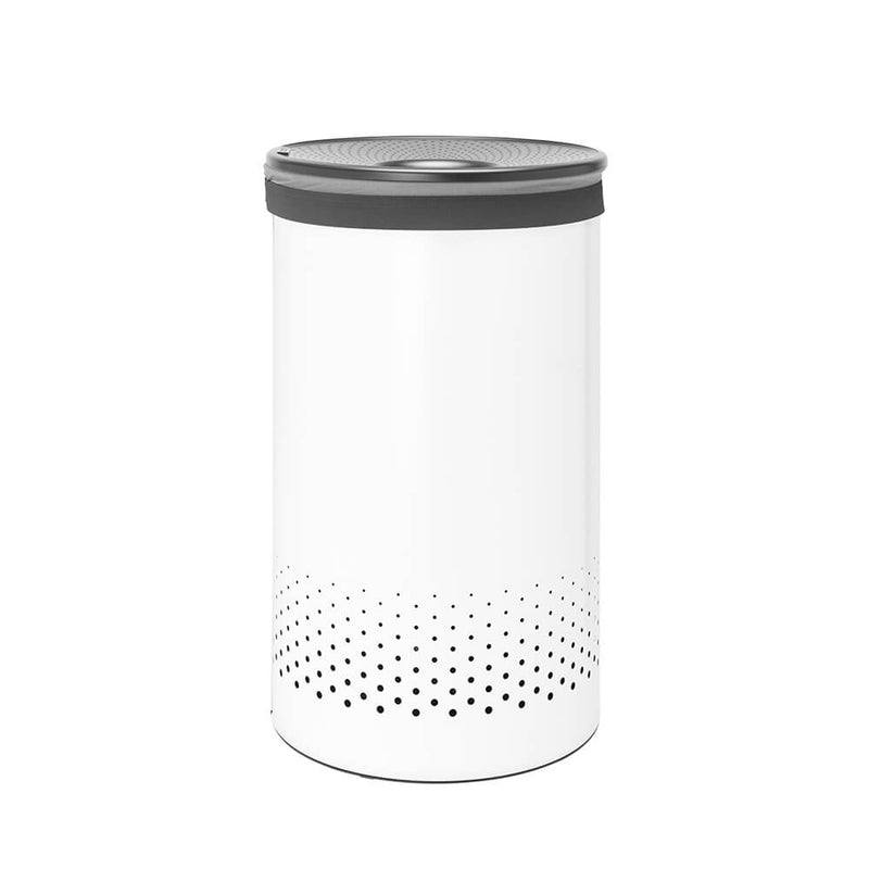 Brabantia Laundry Bin (White/Grey Lid)
