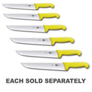 Straight Back Blade Butcher Knife w/ Fibrox (Yellow)