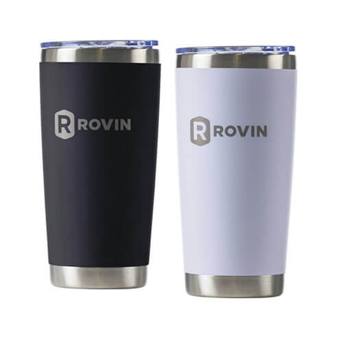 Rovin Stainless Steel Cup with Push Lid (590mL)