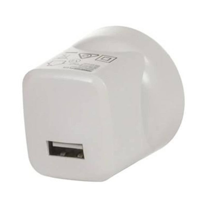 PowerTech Plus elnät USB Mini Adapter 5VDC 2.1A (vit)