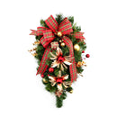 Fancy Christmas Teardrop Wreath with Ribbon